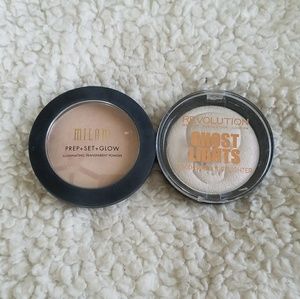 Milani & Revolution highlighter/illuminator bundle